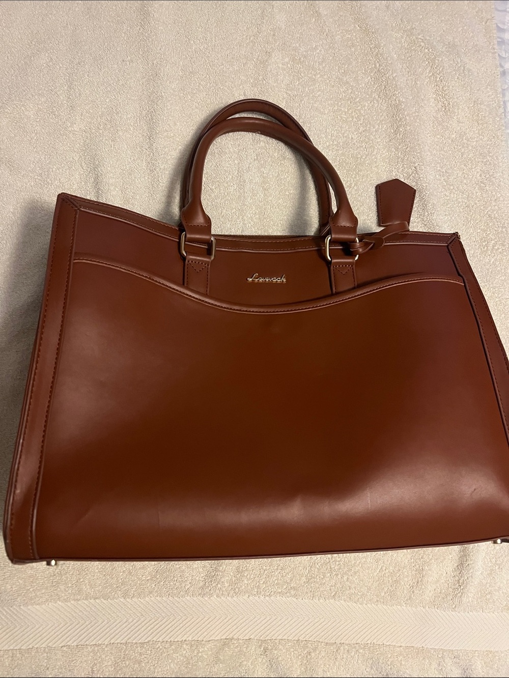 Women's Professional Laptop Tote Bag - Brown